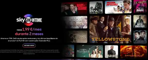 SKYSHOWTIME por 1,99€ / 2 Meses