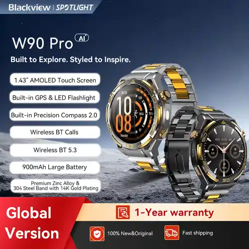Smartwatch Blackview W90 Pro con GPS y pantalla AMOLED.