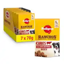 Snack para perro Ranchos Cubes de buey 7x70g