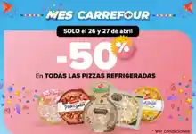 Solo 26 y 27 de abril 3x1 en pizzas Campofrío (Carrefour)