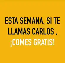 Solo esta semana, por llamarte Carlos te llevas un menú California GRATIS en Carl's Jr. 😎🍔