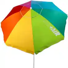 Sombrilla de playa multicolor antiviento, protección UV50 de 220cm