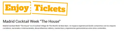 Entradas gratis para el espacio más exclusivo de Madrid Cocktail Week. (código para entrada gratis))