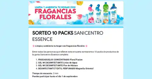 Sanicentro regala 10 Packs Sanicentro Essence (Sorteo)