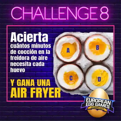 Sorteo Air fryer Reto8 - Los juegos del huevo