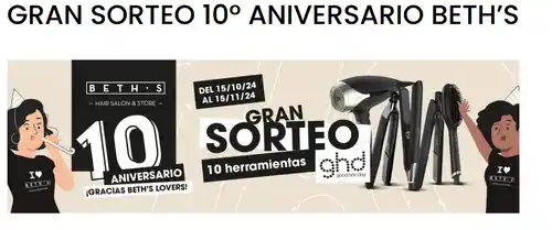 ¡Sorteo Beth’s! Gana 10 Planchas, Cepillos Eléctricos y Secadores GHD (sorteo por aniversario)