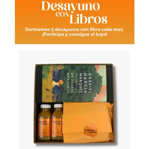 Sorteo de 5 desayunos con libro cada mes.