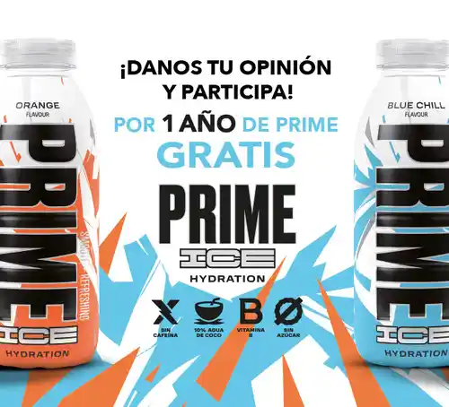 Bebidas PRIME sortea una año de sus productos.