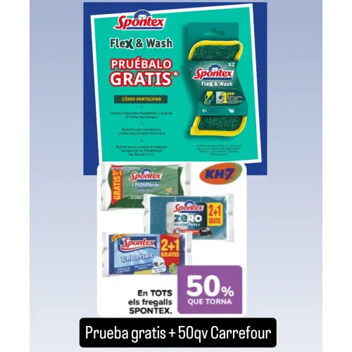 Spontex gratis y ganando dinero (Carrefour)