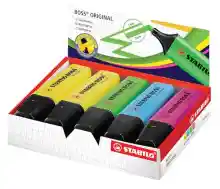 STABILO Marcador fluorescente BOSS ORIGINAL - Caja con 10 unidades - Colores surtidos