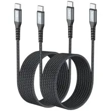X2 Cable USB C a USB C, cable de 60 W 3 Metros. Compatible con MacBook Pro, iPad Pro, MacBook Air, Galaxy S20