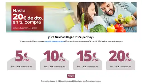 Super Days Carrefour Online: ¡Promociones exclusivas del 20 al 23 de diciembre! 🛒✨