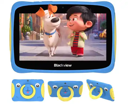 Tablet niños 7 Pulgadas, Android 13 Tablet Tab3Kids, 4GB RAM 32GB ROM Tablet, Google GMS/Bluetooth 5.0/Doble Cámara/Control Parental/Wi-Fi/Niños Tablet Infantil con Funda 2024