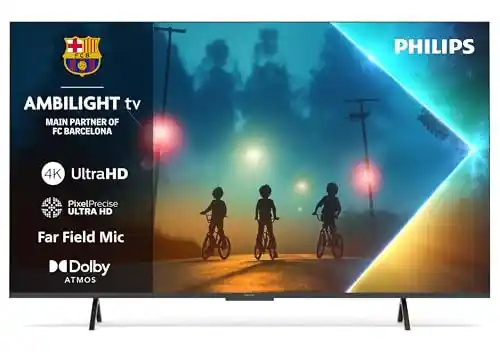 Televisor LED 55 4K Philips 55PUS8200 Ambilight con Alexa y Google.
