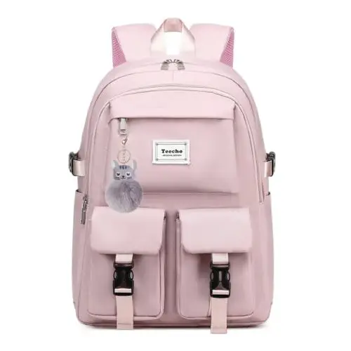 Ternbay Mochila impermeable para mujer Mochila escolar mona para chica Mochila de moda para portátil de mujer Morado
