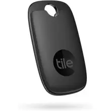 Tile Pro (2022) buscador de objetos Bluetooth, Pack de 1, Radio de búsqueda 120m, batería 1 año, compatible con Alexa, Google Smart Home, iOS, Android, Busca llaves, mandos a distancia y más, negro