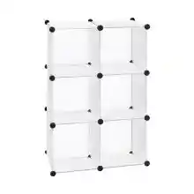 T-LoVendo Armario modular cubos. Estantería Zapatero plástico blanco. Fácil montaje. Librería moderna. Ahorra espacio. Salon, baño, cocina.