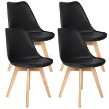 T-Lovendo Pack de 4 Sillas Comedor Nórdico de Madera de Haya y Asiento Acolchado - AliExpress 1503