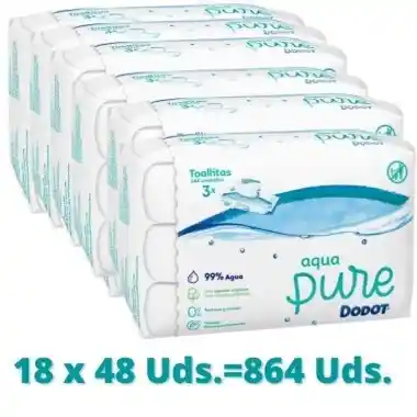 Toallitas Dodot Aqua Pure 864x con tapita