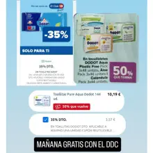 Toallitas dodot gratis en Carrefour (solo 28/8 y cuentas seleccionadas)