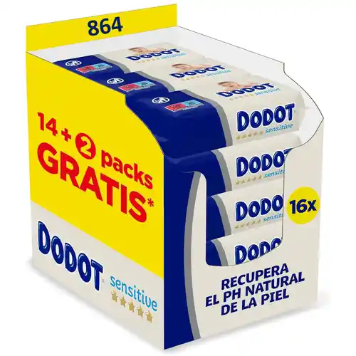 Toallitas Dodot Sensitive Pack 864 unidades