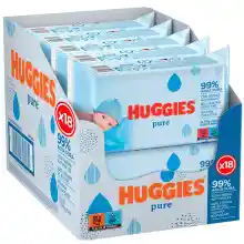 Toallitas Huggies Pure con 99% agua pura