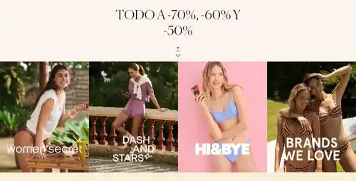 Rebajas de hasta 70% en Women Secret