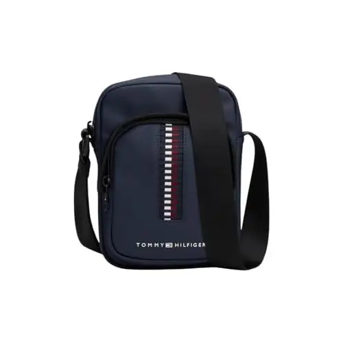 Tommy Hilfiger Bolso bandolera Hombre Mini Reporter pequeño, Azul (Space Blue), Talla Única