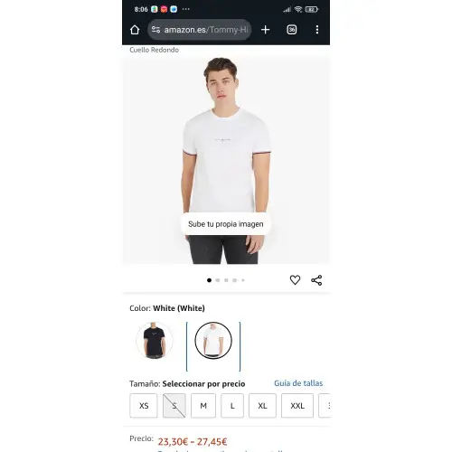 Tommy Hilfiger Hombre Camiseta Manga Corta Tipped tee Cuello Redondo. T XL