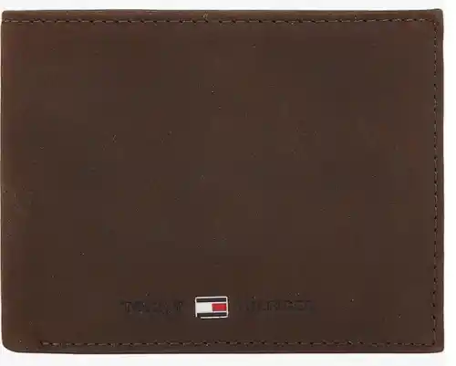 Tommy Hilfiger Hombre Cartera Johnson con Ranura para Monedas, Marrón (Brown), Talla Única