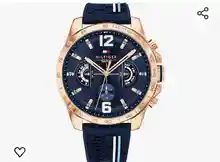 Tommy Hilfiger Reloj Analógico Multifuncional de Cuarzo para Hombres con Correa de Silicona, Acero Inoxidable o Cuero, Subesferas para Día y Fecha, Resistente al Agua hasta 5ATM.