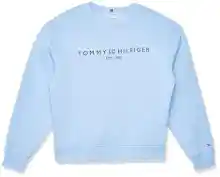 Tommy Hilfiger Sudadera Mujer Sin Capucha, Azul (Vessel Blue), M