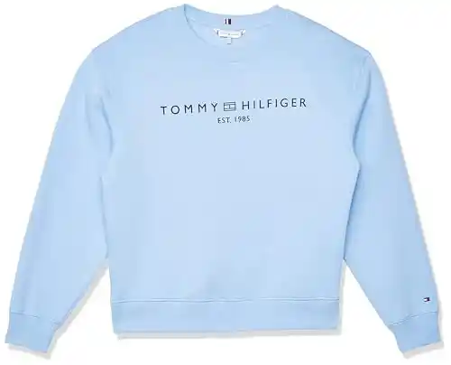 Tommy Hilfiger Sudadera Mujer Sin Capucha, Azul (Vessel Blue), M