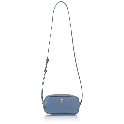 Tommy Hilfiger TH Refined Camera Bag Aw0aw16468, Bolso cruzado Mujer, Azul (Faded Ink), Talla única