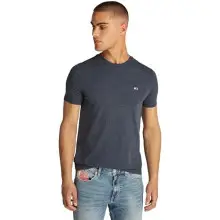 Tommy Jeans TJM Xslim Jaspe Htr tee Ext Dm0dm20363 S/S T-Shirt, Blue (Dark Night Navy Heather), XS Hombre