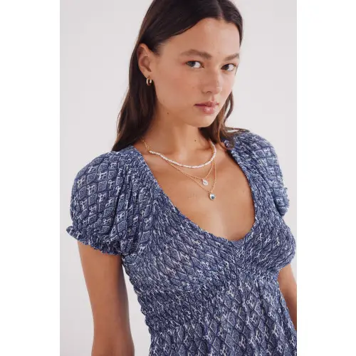Top smock estampado | Camisetas de mujer | SPF