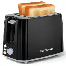 Tostadora Aigostar 750W con 2 ranuras y 7 ajustes.