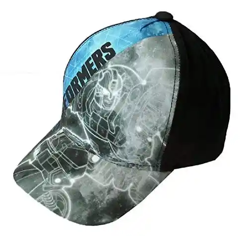 Transformers Autobot Kappy - Gorra de béisbol para niños, 100% algodón, color azul y negro, Negro , 54