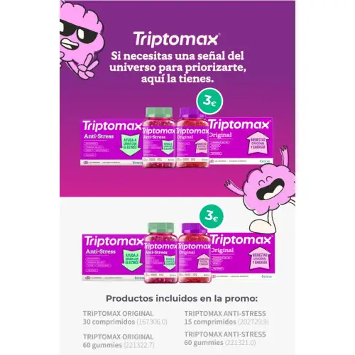 Triptomax (devolución 3€ en Gelt)