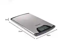 Tristar Báscula de cocina con panel de control digital, plateado