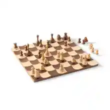 Umbra Wobble Juego de ajedrez de madera, Nogal