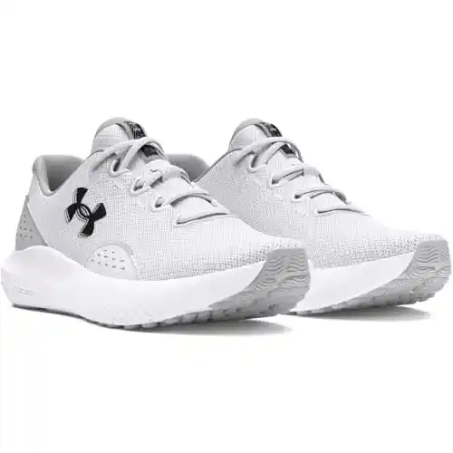 Under Armour UA Charged Surge 4, Zapatillas para Correr Hombre, White/Halo Gray/Black, 43 EU