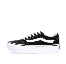 Vans Ward Platform, Zapatillas Mujer, Canvas Black White, 35 EU