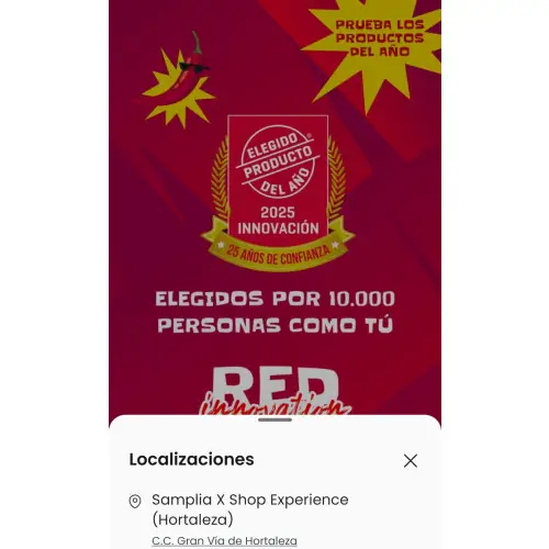 Varios productos Gratis con la APP del Samplia (Madrid y barcelona)