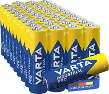 VARTA Pilas AA, paquete de 40, Industrial Pro, Baterías Alcalinas, 1,5V, paquete de almacenamiento de embalaje ecológico, Made in Germany [Exclusivo en Amazon]