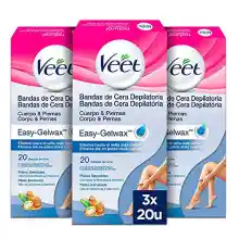 Veet - Bandas de Cera Fría Depilatoria -  60 Unidades