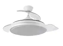 Ventilador Fabrilamp Escorpión 59W: Aspas desplegables, luz LED regulable y control remoto