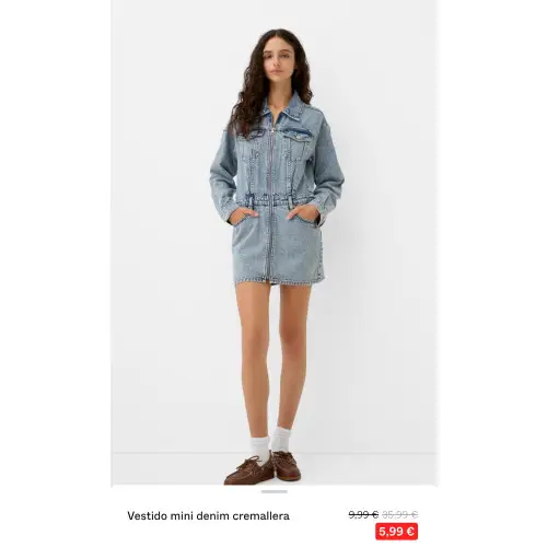 Vestido mini denim