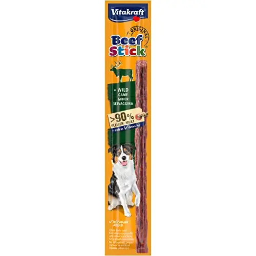 Vitakraft Beef Stick Wild, golosina para perros con carne de caza (1x 12g) (Solo 0,37€) Amazon