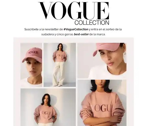 VOGUE COLLECTION SORTEA 1 SUDADERA Y 5 GORRAS